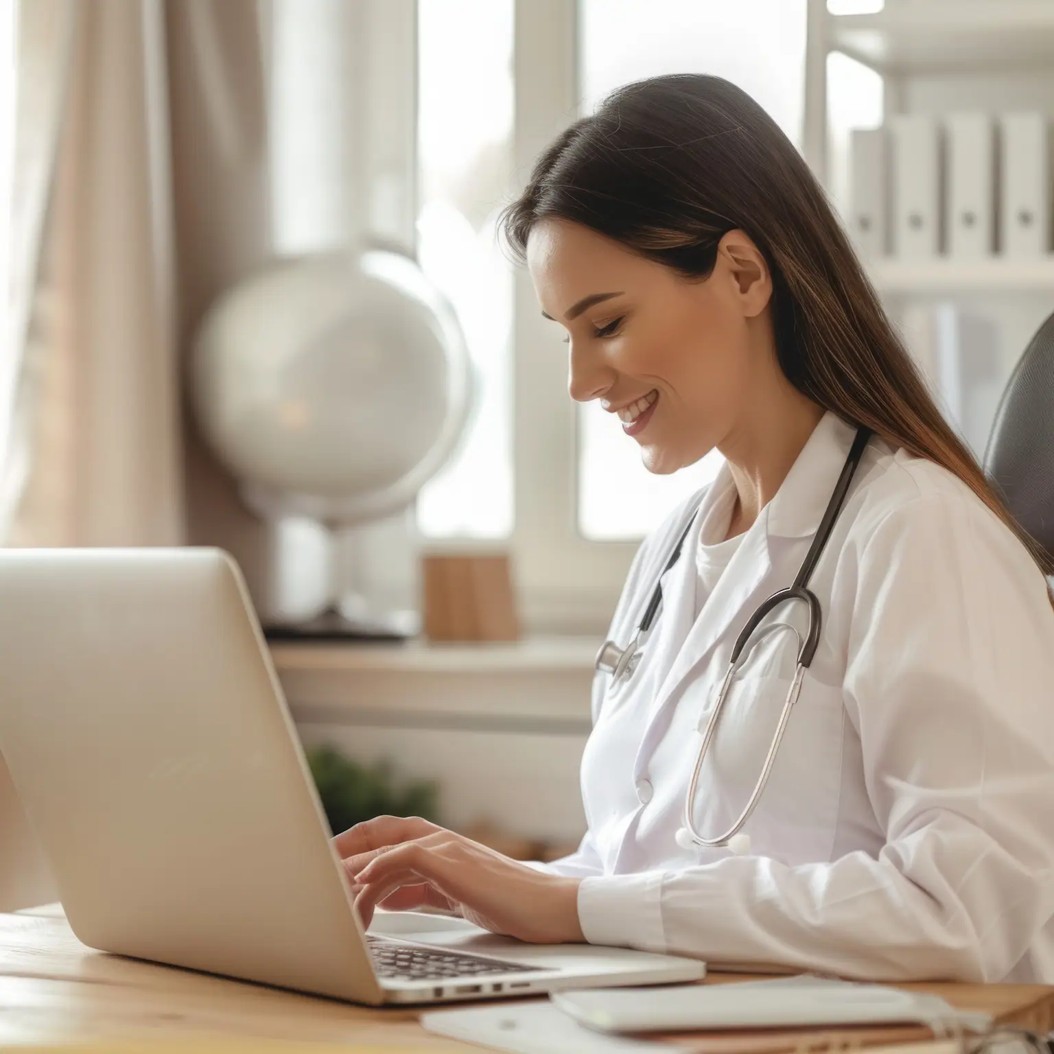mujer-sentada-en-un-escritorio-usando-una-computadora-portatil